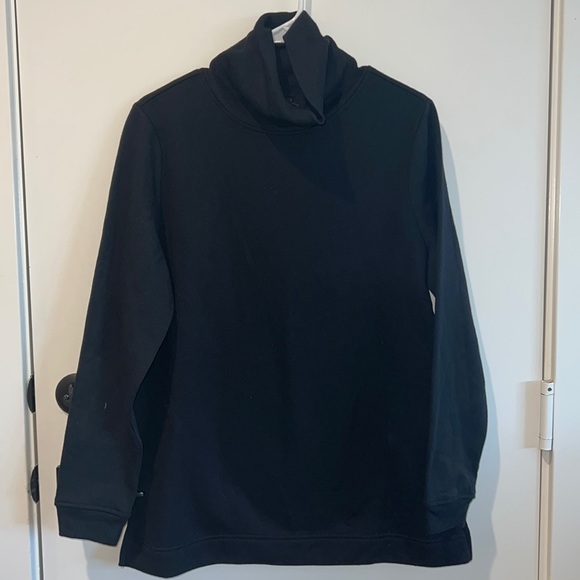 Karen Scott Sweaters - NWT Karen Scott Sport Fleece Turtle Neck Sweater Medium Deep Black